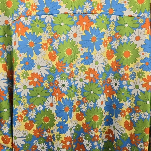 70s Costume Flare Jeans & Disco Outfit Floral Button-up Shirt Multi-color Men XL - Picture 7 of 16